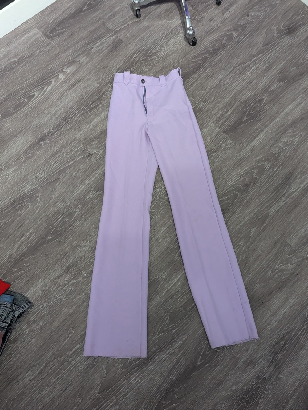 Vintage Lilac High-Waist Wide-Leg Trousers